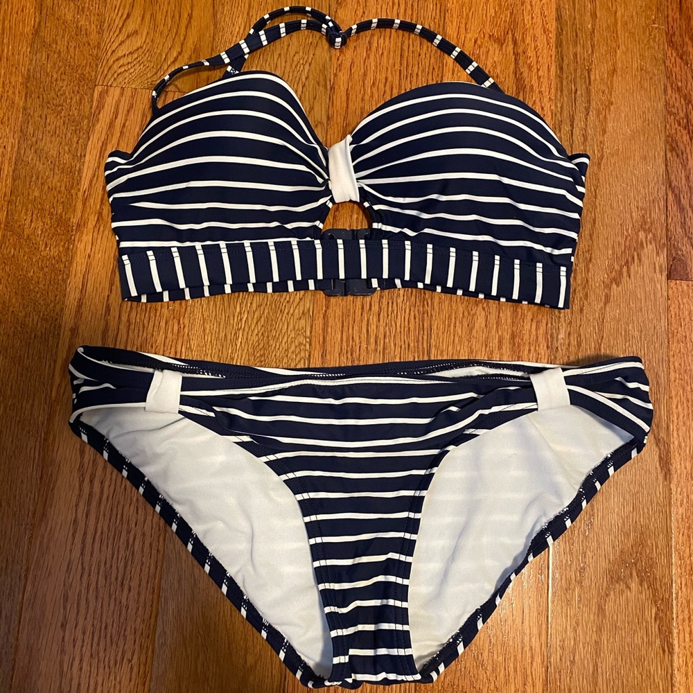 Nautical Stripe Two Piece Bathing Suit
